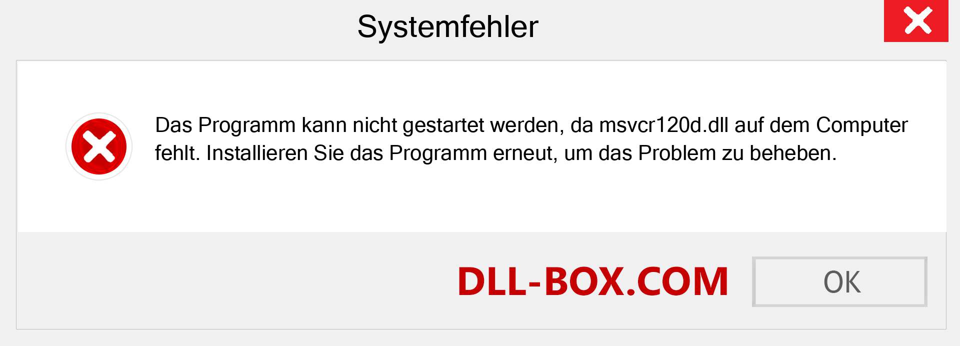 msvcr120d.dll-Datei fehlt?. Download für Windows 7, 8, 10 - Fix msvcr120d dll Missing Error unter Windows, Fotos, Bildern